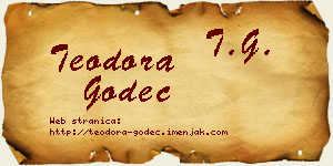 Teodora Godeč vizit kartica
